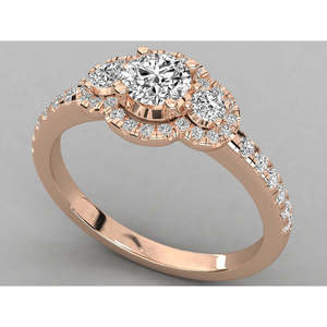 Bague pour femme en or 9 carats avec diamant solitaire cultivé en laboratoire, élégante et luxueuse - Product Image 4