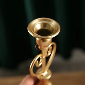 <strong>Unique</strong> Design Metal Candelabra Tabletop Decorating Gold Plated Brass 5 Arms <strong>Lightning</strong> Candle Jar Newly Arrival Luxury Candelabra - Product Image 2