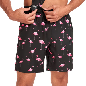 Anchor Print <b>Men's</b> Double Layer Drawstring Casual <b>Shorts</b> for Summer Eco-Friendly and Anti-Wrinkle for Outdoor Beach Sports - Product Image 5