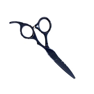 Ciseaux de salon de beauté avec repose-doigts fixe, ciseaux de coiffure de haute qualité, couleur noire, ciseaux de salon - Product Image 4