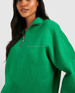 OEM ODM logotipo personalizado camisa de peso pesado liso en blanco Vintage mujeres pulóver cuello redondo personalizado algodón transpirable sudadera bordado - Product Image 3