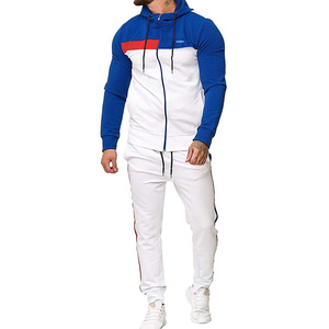 Ensemble de survêtement classique pour homme avec fermeture éclair, tissu confortable et ajustable, service OEM, tenue décontractée tendance, survêtement pour homme, logo personnalisé - Product Image 1