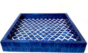 Plateau de service décoratif Plateau en incrustation de résine et d'os pour les fournitures des hôtels et des restaurants avec plateau de service de la meilleure qualité - Product Image 6