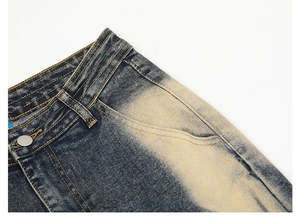 Pantalones vaqueros de pierna recta de cintura alta con logotipo personalizado para hombre, pantalones negros informales con estampado de moda, OEM disponible - Product Image 4