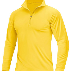 Polos de talla grande para hombre, poliéster, algodón, talla grande, cuarto de cremallera, cuello vuelto, secado rápido, transpirable, logotipo personalizado, polo - Product Image 1