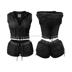 Conjunto de Sudadera con Capucha y Pantalones Cortos Unisex 2026, Conjunto Personalizado de Sudadera con Capucha y Pantalones Deportivos para Hombre, Fabricante de Sudaderas con Cierre - Product Image 4