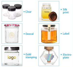 Vente en gros OEM <span class=keywords><strong>de</strong></span> bocaux en verre transparent vides <span class=keywords><strong>de</strong></span> 100 ml, 250 ml, 350 ml, 600 ml pour confitures, gelées, conserves avec couvercle - Product Image 5