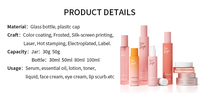 Série complète personnalisable : Kit de soins de luxe en verre – Flacon pompe à lotion jaune 30ml, 50ml, 80ml, 100ml et pot à crème 30g, 50g