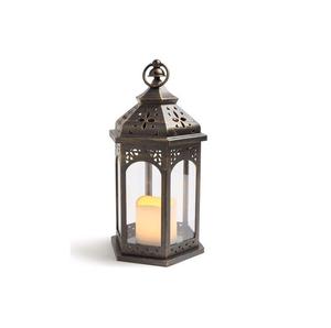 Lanterne en métal faite à la main personnalisée de haute qualité bougeoir décoratif galvanisé avec décor de Noël de finition design fantaisie - Product Image 5