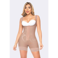 Faja moldeadora para mujer, modelado, Control de barriga, fajas reductoras y moldeadoras, busto abierto, entrepierna, monos con cremallera, etapa 2/3