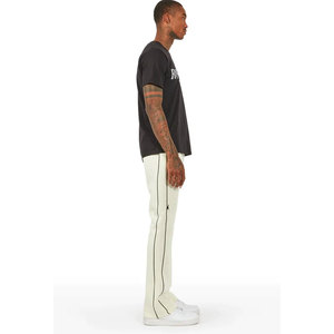Pantalon empilé taille haute anti-rides pour hommes, pantalon de travail évasé avec fermeture à cordon, vêtements de rue, pantalons de survêtement pour jogging - Product Image 4
