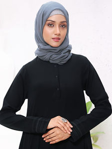 Abaya Tradicional Musulmana para Mujer, Color Sólido, Casual, Transpirable, de Secado Rápido, Talla Grande, Elegante, Largo hasta el Suelo, Talla Personalizada - Product Image 6