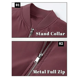 High Quality Custom Coated Stand Collar Bomber <b>Jacket</b> Unisex Winter Outdoor Windbreaker <b>Plus</b> <b>Size</b> for OEM Wholesale Customized - Product Image 4