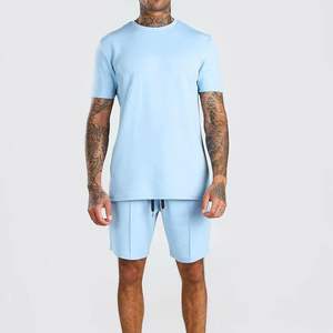 <b>Mens</b> Multi Color Two Piece Short Sleeve T <b>Shirt</b> and Shorts Set <b>Summer</b> Gym Outfit Streetwear Activewear Fitness - Product Image 5