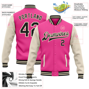 Men's Custom Logo Varsity Jacket With Leather Sleeves and Embroidery Hooded Canvas Letterman Jacket for men - Product Image 4