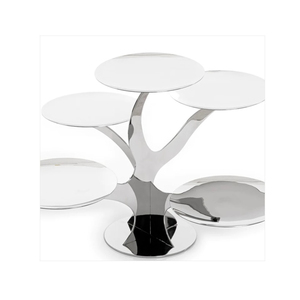 Elegante organizador de buffet de pastel de Metal pulido dorado de 4 niveles, acero inoxidable, Ideal para Hoteles, Restaurantes, Postres, soporte de Chocolate - Product Image 6