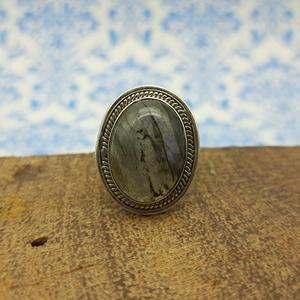 Labradorite naturelle 925 bijoux en argent Sterling faits à la main bagues en argent fin occasion de mariage diamant en vrac fabricant en gros - Product Image 4