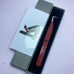 Pince à épiler professionnelle de qualité en forme de L pour les extensions Mega Volume à bas prix - Product Image 1