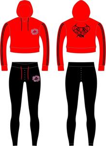 2025 Logo concevoir votre propre conception personnalisée femmes coton polaire respirant piste survêtement survêtements dames noir survêtement ensemble - Product Image 2