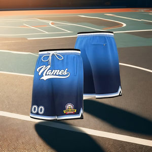 Pantalones Cortos de Baloncesto con Estampado Personalizado, Talla Grande para Adultos, Transpirables, Antibacterianos, de Secado Rápido, de Poliéster - Product Image 2