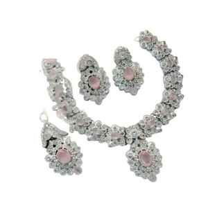 Collares de Joyería Kundan Antiguos Tradicionales Hechos a Mano de la India y Pakistán para Mujer, Conjuntos de Joyería Nupcial para Bodas - Product Image 1