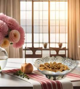 Bol rond en métal pour bougie fruits et ornement bol en métal pour décor de table et de salon bol décoratif en métal en gros. - Product Image 6