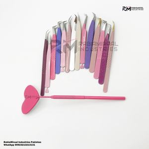 Pincettes à fibres de toutes les couleurs, extension de cils de 90 degrés de couleur rose, extensions de cils de volume - Product Image 5