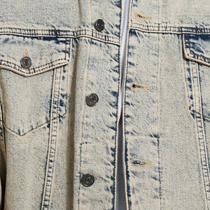 Ensemble veste et pantalon en jean pour homme, style décontracté automne, hip-hop, respirant, léger, broderie 3D personnalisable, 100% coton - Product Image 4