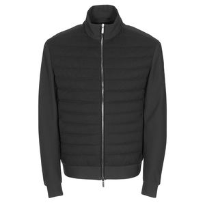 Hombres al aire libre de manga larga ligero de manga larga con cremallera completa resistente al agua empacable con capucha hinchada acolchada chaqueta de senderismo ropa de caza - Product Image 1