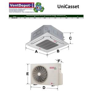 Condizionatore d'Aria a Cassetta con Telecomando, MXUNE-001, 18000 BTU, 1,5 Tonnellate - Product Image 5