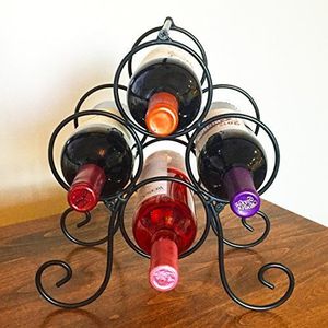 Metal Wine Bottle Rack Creative Metal Single Wine Bottle Holder Home Decoration Spring <b>Tricycle</b> Style Wine Stand - Product Image 6