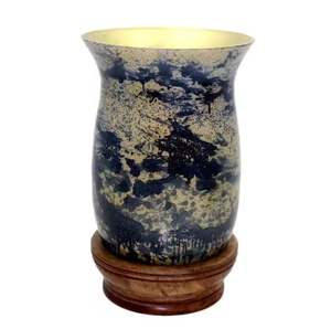High Quality Antique <b>Candle</b> <b>Pillar</b> Holder Glass Wood Design Aluminium Classic Natural Color for Home Decor for Christmas - Product Image 1