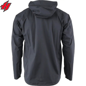 Veste de course en plein air à capuche avec fermeture éclair réfléchissante et logo personnalisé pour hommes coupe-vent imperméable avec coque souple en nylon pour l'hiver - Product Image 6