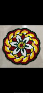 Art floral circulaire complexe multicolore de conception Rangoli en acrylique traditionnel vibrant pour la décoration festive de la maison - Product Image 1