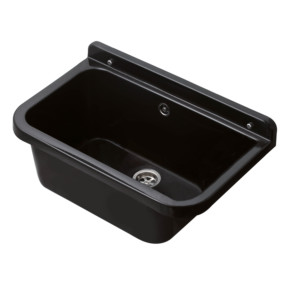 Lavello da cucina 55x34 cm PP Wall Pilozzo Nero - Product Image 1