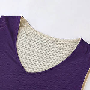 Poliéster hecho de la mejor calidad púrpura y piel BSCI, poliéster, ropa deportiva Uniforme de baloncesto de color Uniforme de baloncesto deportivo - Product Image 5