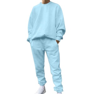 2025 venta al por mayor de chándal para hombre con logotipo personalizado, fabricante de chándal de algodón con cuello redondo, conjunto de chándal de calidad superior, ropa de calle más vendida - Product Image 1