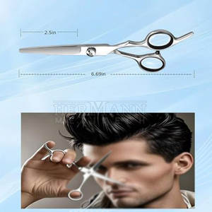 Ciseaux de barbier professionnels, ciseaux à cheveux en acier inoxydable, tranchants, durables, écologiques, légers - Product Image 3