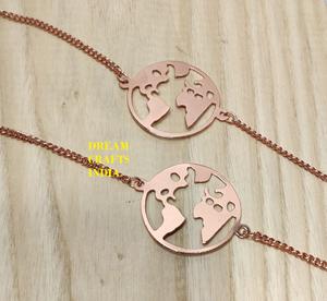 Pulsera chapada en cobre de estilo antiguo de lujo para mujer, joyería de Metal Floral de alto brillo, cadena sin plomo, tamaño libre para indios - Product Image 4