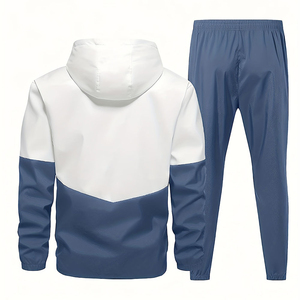 Men's Quick Dry Nylon Windbreaker Plus Size Tracksuit with Custom Logo Hot <b>Sale</b> Breathable Hoodie Set for Adults <b>Spring</b> Season - Product Image 2