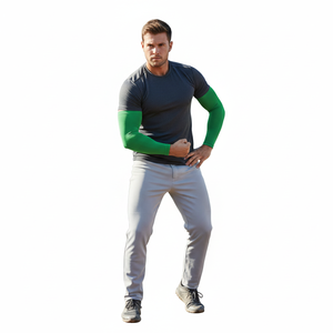 Mangas de Compresión Personalizadas para Ciclismo para Hombre, Logotipo Personalizado, Protección UV de Poliéster para Deportes (Fútbol, Baloncesto, Béisbol) - Product Image 5