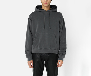 2025 en ligne lourd surdimensionné vêtements de rue hommes personnalisé soleil fané en détresse fabricant Vintage acide lavage pull hommes sweats à capuche - Product Image 1
