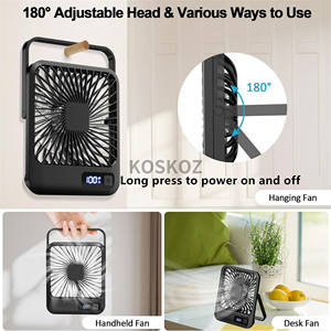 Ventilador de Escritorio Personal Plegable con Inclinación de 180°, Recargable por USB, Mini Ventilador de Mano con Motor Potente - Product Image 2