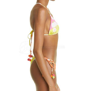 Traje de Baño Bikini de Dos Piezas con Corte Sexy de Fábrica Pakistaní para Mujer, Ropa de Playa de Verano, Ecológico, de Secado Rápido, Talla Grande - Product Image 3