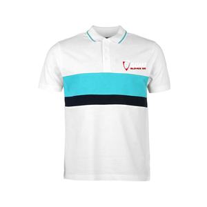 T-shirts personnalisés en microfibre patchwork bleu et noir, coton, spandex, polyester, teinture unie, manches courtes, séchage rapide, polos - Product Image 1