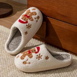 Chaussons en caoutchouc personnalisables Bonhomme En Pain Dpice, antidérapants, avec amorti, à bout fermé, imprimé tendance hôtelier pour le printemps - Product Image 6
