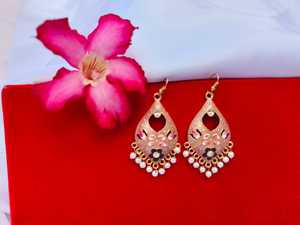 Meenakari Jhumka, pendientes pintados a mano, joyería tradicional india para mujer, tendencia, favores de boda, accesorios de regalo de devolución de fiesta - Product Image 6