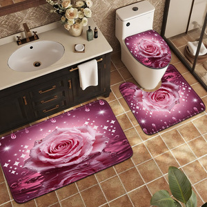Custom Printed Bath <b>Mat</b> <b>Bathroom</b> Rug <b>Set</b> for <b>Bathroom</b> Non-Slip Shower Curtain Bath <b>Mat</b> - Product Image 1