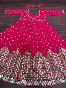 NUEVO DISEÑADOR VESTIDO DE FIESTA PESADO ESPEJO TRABAJO GEOREGTTE VESTIDO CON DUPATTA - Product Image 6