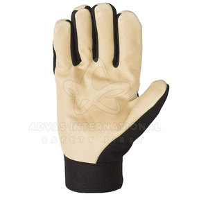 Guantes de trabajo de cuero de seguridad con logotipo personalizado a bajo precio Guantes de trabajo de cuero para hombres para seguridad manual - Product Image 3